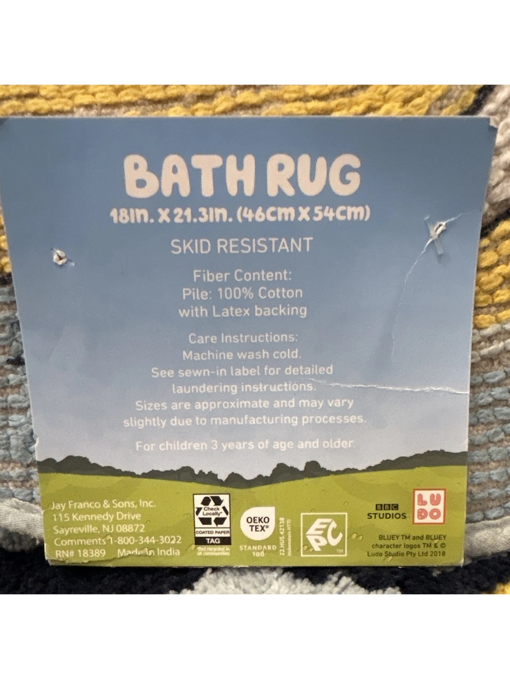 Bluey Round Bath Rug - Picture 10 of 10